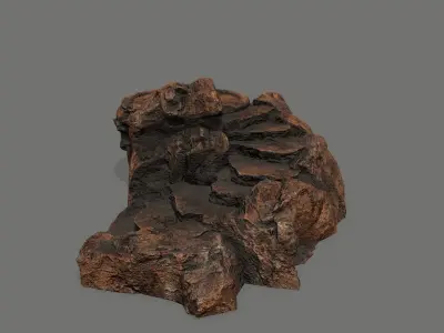 Ladder tree stump Low-poly 3D model