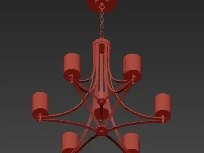 Colton 9 Light Chandelier 3D model