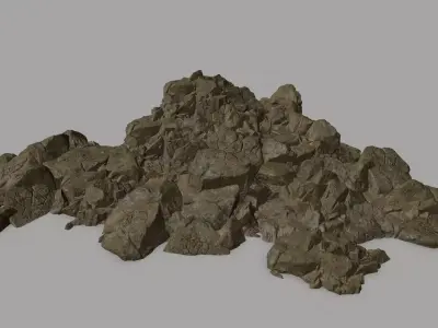 Rock Set Low-poly 3D model 26