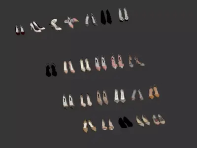 Ladies High Heels Display 3D model