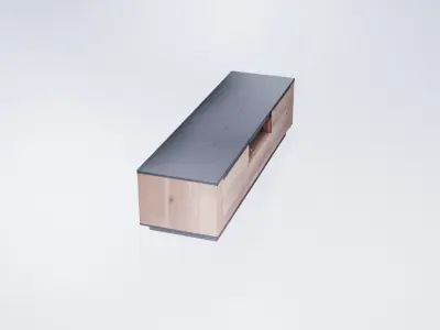 Low Poly TV Stand - Minimalist Media Console for Interior  3D model