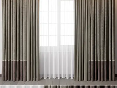 Hadi curtains 93 Low-poly 3D model