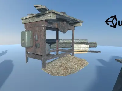 Lumberyard Decorations Low-poly 3D model