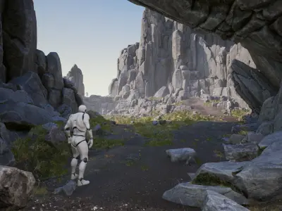  Realistic Looking Modular Cliffs and Rocks UE 