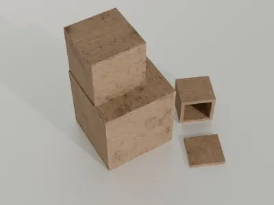 Plywood boxes 3D model