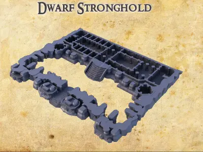 Dwarf Stronghold Tabletop Terrain 28 MM 3D print model