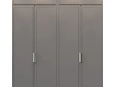 Cupboard 1 wardrobe with two doors 3D model