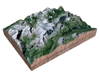 Scharhorn Alps 3D model