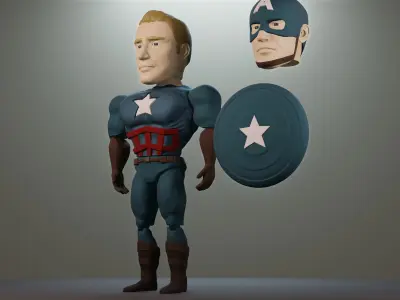 CAPITAN AMERICA ARTICULADO 3D print model