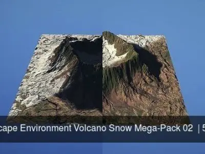 50 Landscape Environment Volcano Snow Mega-Pack 02 