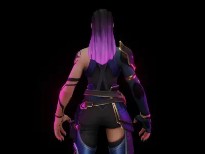 Reyna - Character from Valorant Low-poly 3D model