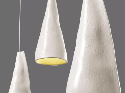 Tayga Design Crusta White Pendant Lamp 3D model