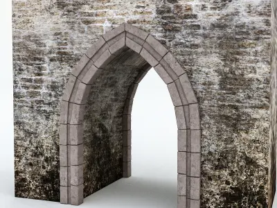 Castle Gate Low-poly 3D model