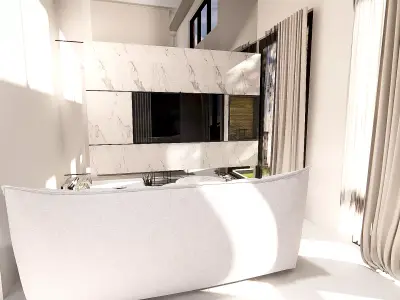 Complete House Model 7 2x10m  SketchUp Enscape Interior 3D model