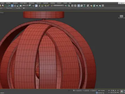 Carlo Nason Hand Blown Glass Sculptural Chandelier Low-poly 3D model