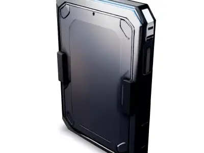 SciFi Futuristic Industrial Door Low-poly 3D model