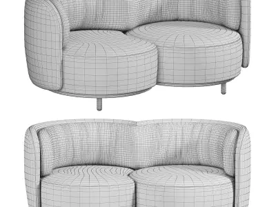  Wave Sofa by Natuzzi 3D model