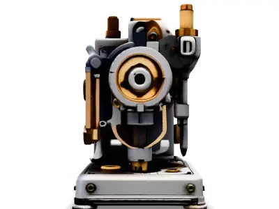 Steampunk Industrial Machine 3D Model Low-poly 3D model
