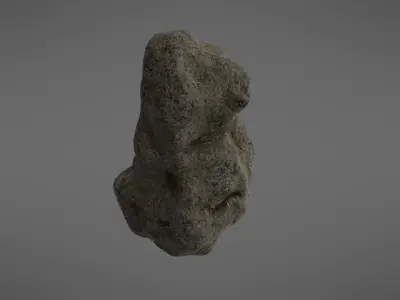 Cliff rock Low-poly 3D model