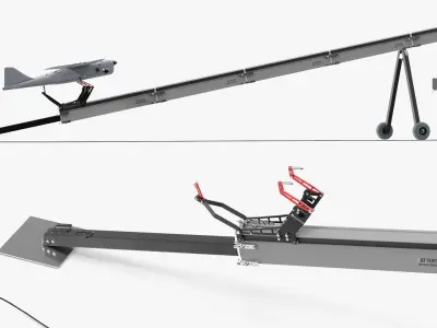  Drone Launch Rail Platform with UAV 