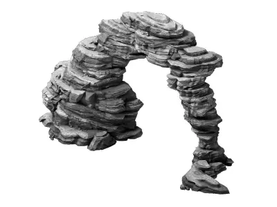 Battlestar - Desert Singular Boulders 01 3D model