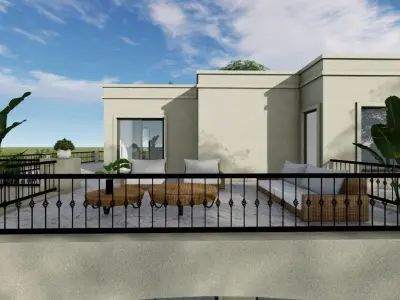 House modern with two stories 3D model