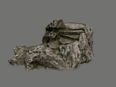 Ladder rock Low-poly 3D model get