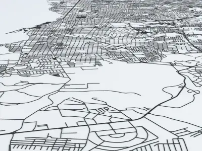 Managua Road Network and Streets 3D model