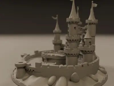 sand castle 3D print model