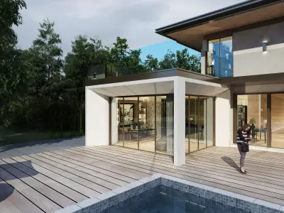 villa Low-poly 3D model