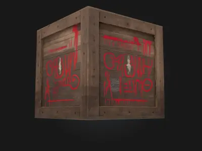 Dangerous Crate  High-Risk Cargo Container 3D model
