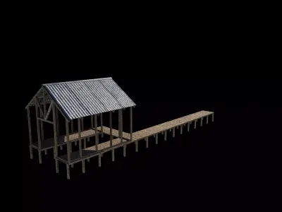 dock structure 02 3D model