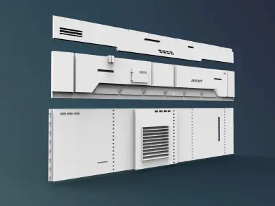 scifi wall architect interior1 3D print model