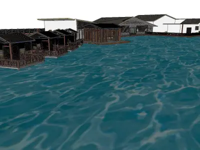 Homestay-Modern Waterfront 3D model