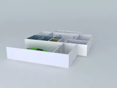 House floor plan of apartment Free 3D model