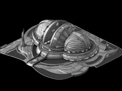 Spacecraft - Terrain Reconstruction Institute 03 3D model