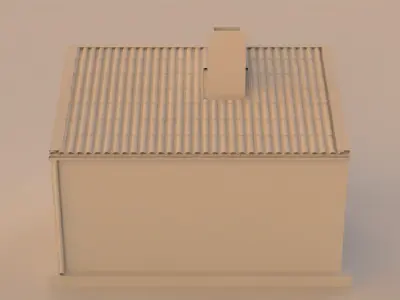 Little home Low-poly 3D model