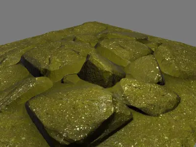 floor rocks 04 Low-poly 3D model