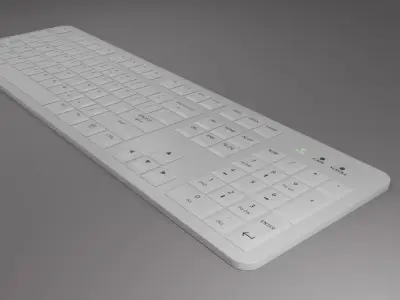 Simple PC Keyboard QWERTY Free low-poly 3D model