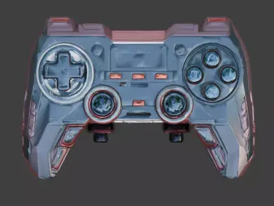 Futuristic Sci-Fi Gamepad 3D Model Low-poly 3D model
