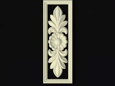 Central decor ornament for furniture 3D model 1084