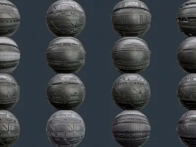 35 Sci-Fi Military Seamless PBR Textures Texture