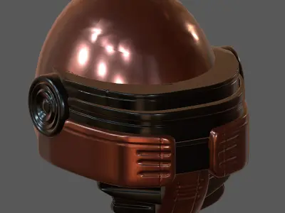 Gas mask helmet 3d model scifi Low-poly  Low-poly 3D model 389