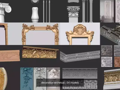 decoration archetual 3D Model Pack