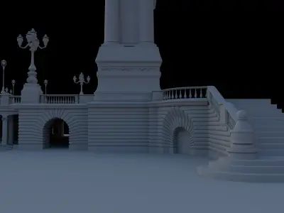 Pont Alexandre III Alexander 3 Bridge Paris 3D model