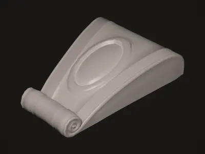 km0290b door handle Low-poly 3D model