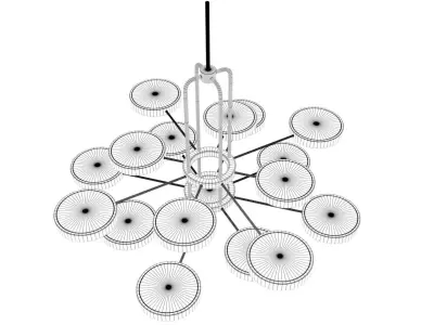 modern chandelier hanging lamp 3D model