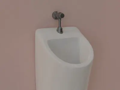 Urinal on wall Free 3D model
