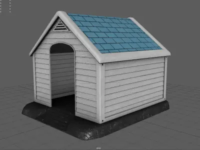 Dog House Low-poly 3D model