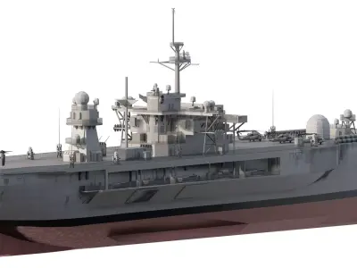 US NAVY AMPHIBIOUS ASSAULT SHIP 3D model